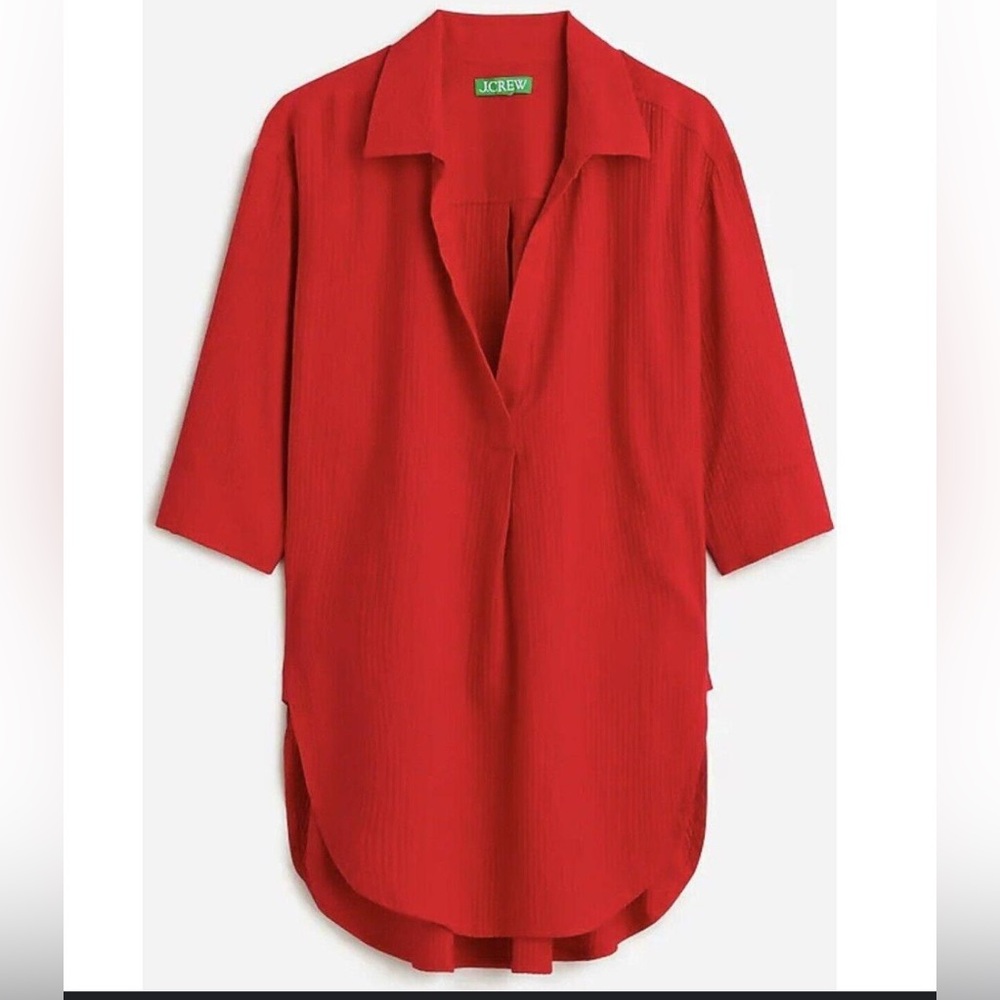 Women's J.Crew Airy Gauze Popover Medium